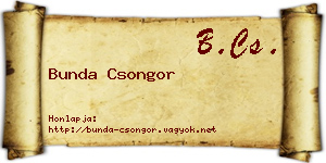 Bunda Csongor névjegykártya