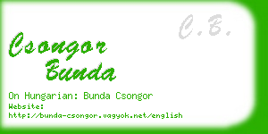 csongor bunda business card